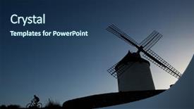  Presentation with diversity spain children - Slides having quixote - windmills in consuegra toledo province background and a ocean colored foreground