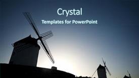  Presentation with windmills - Cool new slides with quixote - windmills in consuegra toledo province backdrop and a  colored foreground