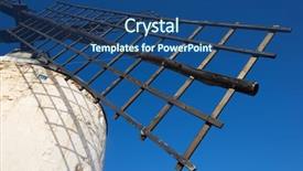  Presentation with windmill australia - Audience pleasing PPT theme consisting of quixote - windmill in consuegra toledo province backdrop and a ocean colored foreground