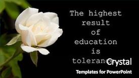  Presentation with tolerance - Presentation design enhanced with tolerance - quote by helen keller background and a black colored foreground