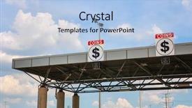  Presentation with highway - Slide set enhanced with toll plaza on the highway background and a light blue colored foreground