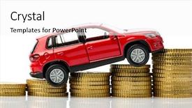  Presentation with stand - Amazing slides having toll road - car stand on a stack backdrop and a white colored foreground