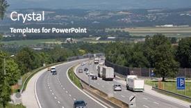  Presentation with cars - Theme having toll road - cars on the highway background and a  colored foreground