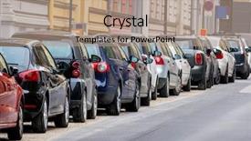  Presentation with roadside - Audience pleasing theme consisting of toll road - cars parked on the roadside backdrop and a coral colored foreground