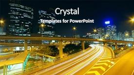  Presentation with night highway accidents - PPT theme featuring toll road - highway at night in modern background and a black colored foreground