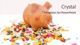  Presentation with pharmaceutical tablets - Presentation theme enhanced with toll system - tablets lying next background and a lemonade colored foreground