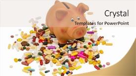  Presentation with pharmaceutical tablets - Theme enhanced with toll system - tablets lying next background and a lemonade colored foreground