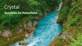  Presentation with river flowing - Slide deck consisting of tolminka-river-flowing-through-tolmin background and a tawny brown colored foreground