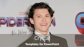  Presentation with spider man - Beautiful presentation theme featuring tom-holland-at-the-los backdrop and a gray colored foreground