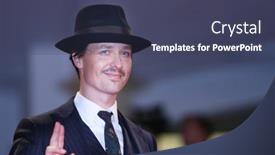  Presentation with red carpet - PPT theme having tom-schilling-walks-the-red background and a  colored foreground