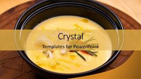  Presentation with thai food - Presentation design enhanced with tom yam kung thai food background and a yellow colored foreground