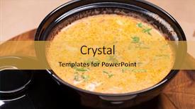  Presentation with favorite food - Colorful PPT layouts enhanced with tom yam kung thai food backdrop and a yellow colored foreground