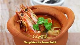  Presentation with thai - Colorful PPT layouts enhanced with tom-yum-kung-nam-khon backdrop and a tawny brown colored foreground