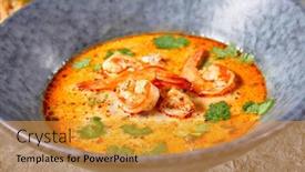  Presentation with dinner blue - Cool new theme with tom-yum-or-tom-yam backdrop and a gold colored foreground