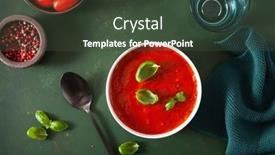  Presentation with vegetarian - Theme with tomato-and-bell-pepper-vegetarian background and a tawny brown colored foreground