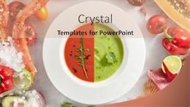  Presentation with shrimps - Cool new slides with tomato-and-cucumber-gazpacho backdrop and a coral colored foreground