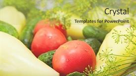  Presentation with tomato - Colorful PPT layouts enhanced with tomato and paprika with inflorescence backdrop and a yellow colored foreground