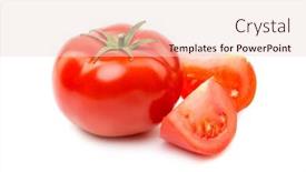  Presentation with tomato - Slides featuring tomato and slices tomatoes isolated background and a lemonade colored foreground