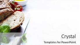  Presentation with white healthy food - Amazing slides having tomato bread basil and olive oil on white marble background italian cooking healthy food or vegetarian concept backdrop and a white colored foreground