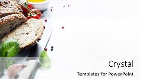 Presentation with cooking oil - PPT layouts enhanced with background italian cooking healthy food background and a white colored foreground