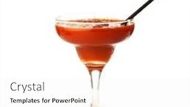  Presentation with mocktails and cocktail - Slide deck consisting of tomato cocktail background and a white colored foreground