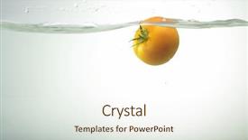  Presentation with tomato - Colorful PPT theme enhanced with h20 - tomato floating in water backdrop and a light gray colored foreground