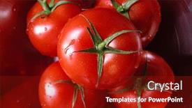  Presentation with tomato - Presentation theme featuring tomato in bowl background and a crimson colored foreground