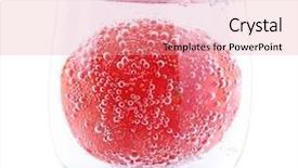  Presentation with water glass - Presentation featuring tomato in glass of water background and a  colored foreground