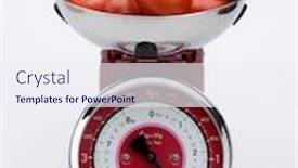  Presentation with tomato - Presentation theme with tomato-in-scale background and a sky blue colored foreground