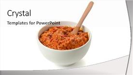  Presentation with pepper - Slide deck consisting of tomato jam - ajvar a delicious roasted red background and a white colored foreground