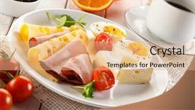  Presentation with cheese - Cool new presentation theme with tomato jam - breakfast with boiled egg ham backdrop and a coral colored foreground