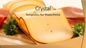  Presentation with white cheese - Slide set enhanced with tomato jam - cheese on cutting board background and a  colored foreground