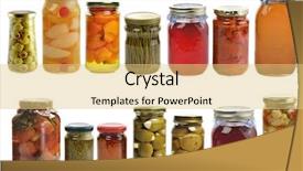  Presentation with food white - Beautiful presentation theme featuring tomato jam - preserved food collection isolated backdrop and a yellow colored foreground