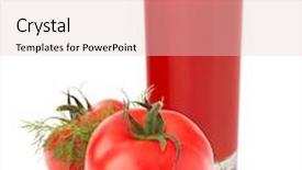 Presentation with tomato juice - Audience pleasing presentation theme consisting of tomato juice glass isolated backdrop and a lemonade colored foreground