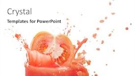  Presentation with tomato juice - Colorful presentation design enhanced with tomato juice isolated on white backdrop and a white colored foreground