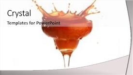  Presentation with tomato juice - PPT theme with tomato juice on glass background and a white colored foreground