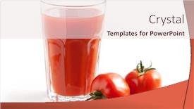  Presentation with tomato juice - Presentation theme consisting of tomato juice background and a lemonade colored foreground