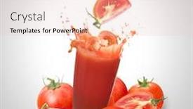  Presentation with tomato juice - PPT theme enhanced with tomato juice background and a lemonade colored foreground