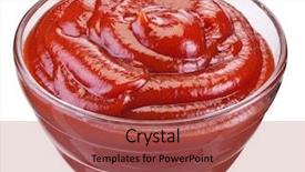  Presentation with tomato ketchup - Audience pleasing presentation design consisting of tomato ketchup in the small backdrop and a red colored foreground