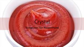  Presentation with tomato ketchup - Presentation theme having tomato ketchup in the small background and a red colored foreground