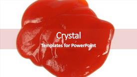  Presentation with tomato ketchup - Cool new PPT theme with tomato ketchup sauce isolated backdrop and a crimson colored foreground