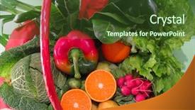  Presentation with free food additives - PPT theme consisting of tomato leaf miner - fresh food background and a  colored foreground