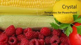  Presentation with miner - PPT theme enhanced with tomato leaf miner - fresh food background and a  colored foreground