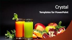  Presentation with miner - Slides having tomato leaf miner - glasses with fresh vegetable juices background and a black colored foreground