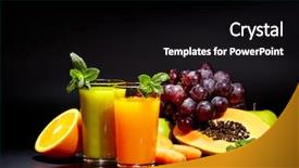  Presentation with miner - Cool new theme with tomato leaf miner - glasses with fresh vegetable juices backdrop and a black colored foreground