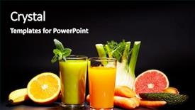  Presentation with miner - Amazing presentation theme having tomato leaf miner - glasses with fresh vegetable juices backdrop and a black colored foreground