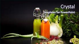  Presentation with miner - Slides having tomato leaf miner - glasses with fresh vegetable juices background and a  colored foreground