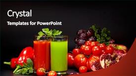  Presentation with miner - Audience pleasing theme consisting of tomato leaf miner - glasses with fresh vegetable juices backdrop and a black colored foreground