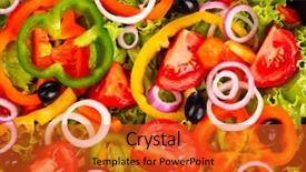  Presentation with hydroponics vegetables hydroponic vegetable - Audience pleasing slide deck consisting of tomato leaf miner - many delicious summer vegetables backdrop and a  colored foreground