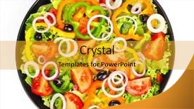  Presentation with vegetables - PPT theme featuring tomato leaf miner - many vegetables in a pan background and a  colored foreground